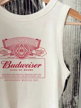 Vintage Budweiser Crop Tank Top, Retro Beer Graphic Country Concert Outfit shirt